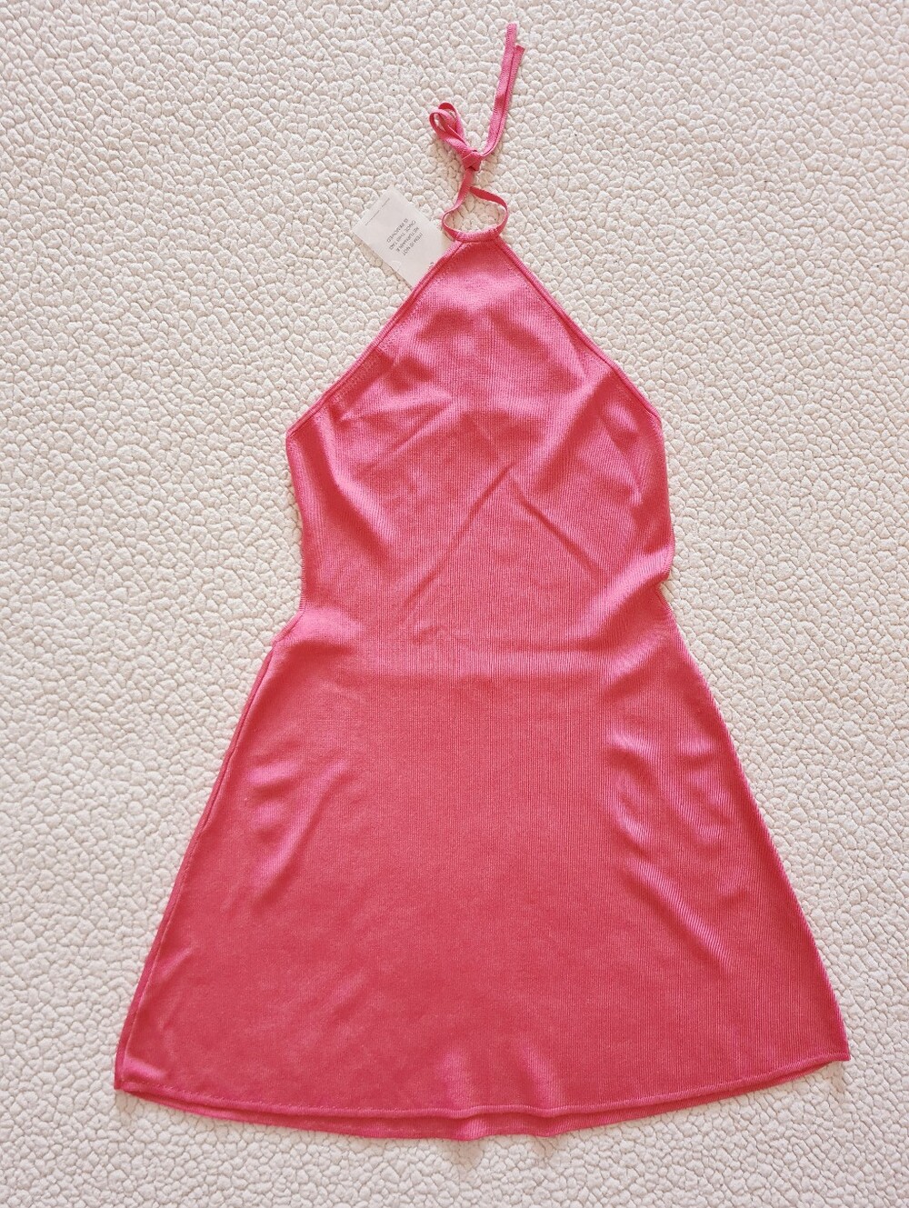 CULT GAIA Leslie Knit Halter Dress In Pink Blossom Size L Org $318 - Picture 4 of 12